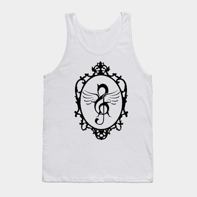 Griffinweave Frame Logo Black Tank Top by AntlerHillArts